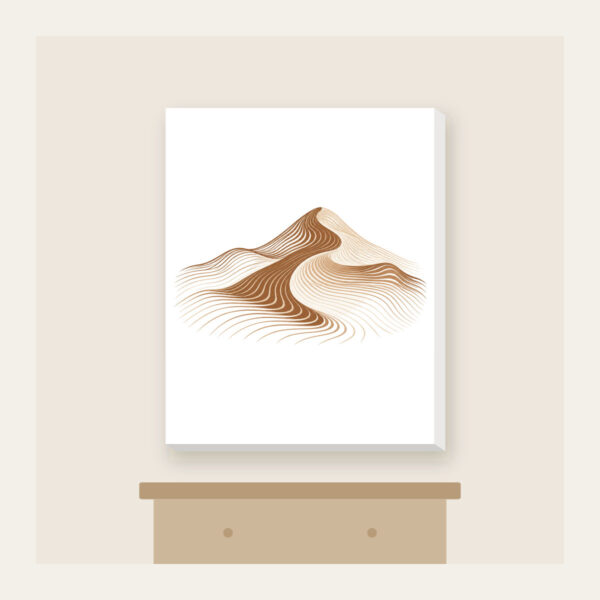 Product image Rolling Dune in Topographic Lines Canvas Print