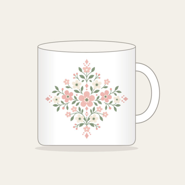 Product image Tiny Blooms and Diamonds in Blush Mug