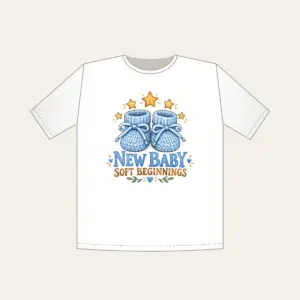 NEW BABY SOFT BEGINNINGS T-Shirt in white
