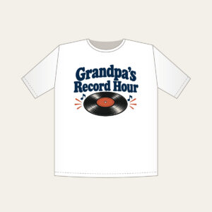 Grandpa's Record Hour T-Shirt in white