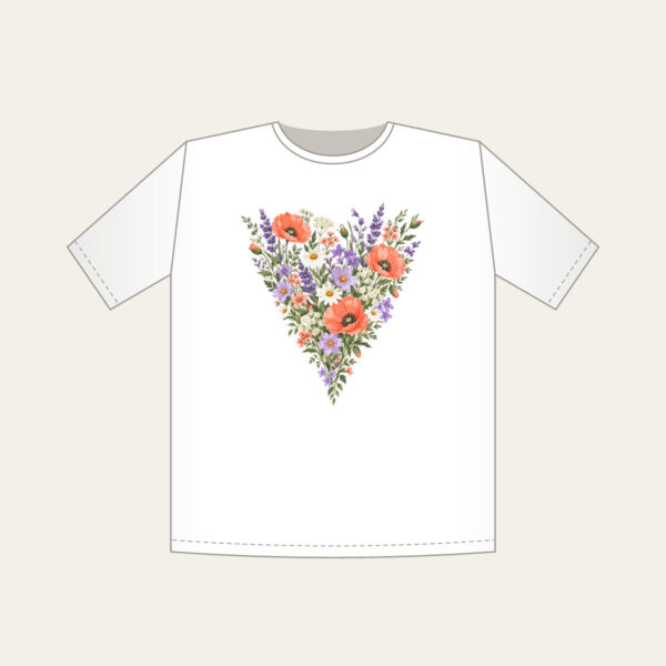 Product image Wildflower Meadow in Coral and Lilac T-Shirt