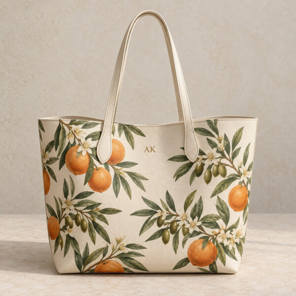 Product image Saffron Orchard Leather Tote Shoulder Bag