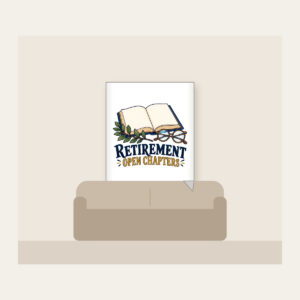 RETIREMENT OPEN CHAPTERS Fleece Blanket in white