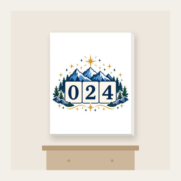 Product image Mountain and Star Border with 024 Canvas Print