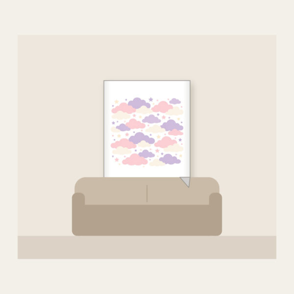 Product image Lilac Cloud Rows Fleece Blanket