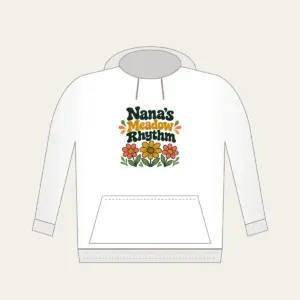 Nana's Meadow Rhythm Hoodie in white