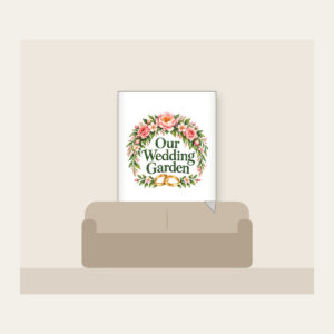 Our Wedding Garden Fleece Blanket in white