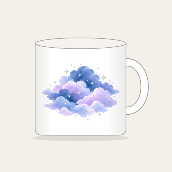 Product image Dusk Clouds with Tiny Silver Stars Mug