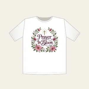Prayer In Bloom T-Shirt in white