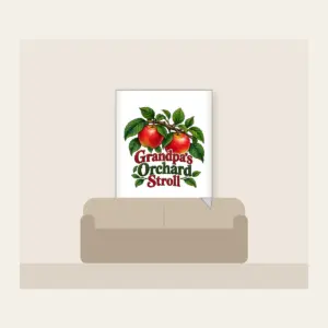 Grandpa's Orchard Stroll Fleece Blanket in white