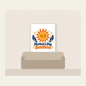 Mother's Day Sunshine Fleece Blanket in white