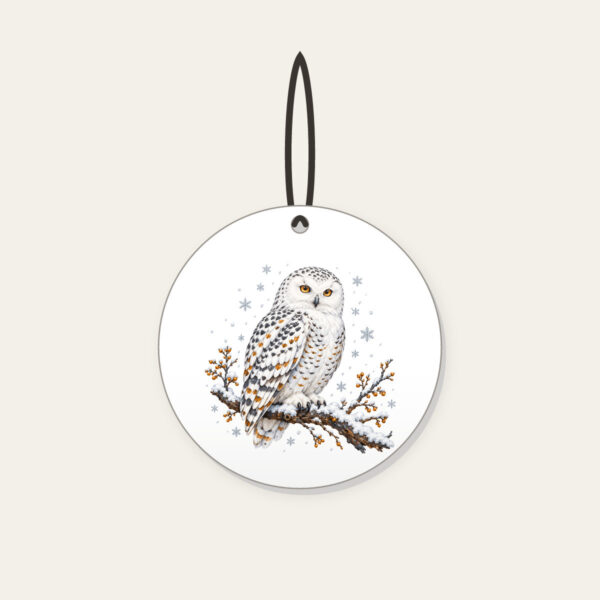 Product image Snowy Owl in Snowfall Ceramic Ornament