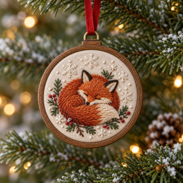 Product image Winter Fox Hoop Ornament