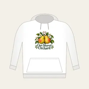 Our Shared Orchard Hoodie in white