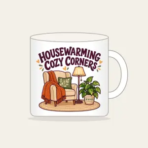 HOUSEWARMING COZY CORNERS Mug in white