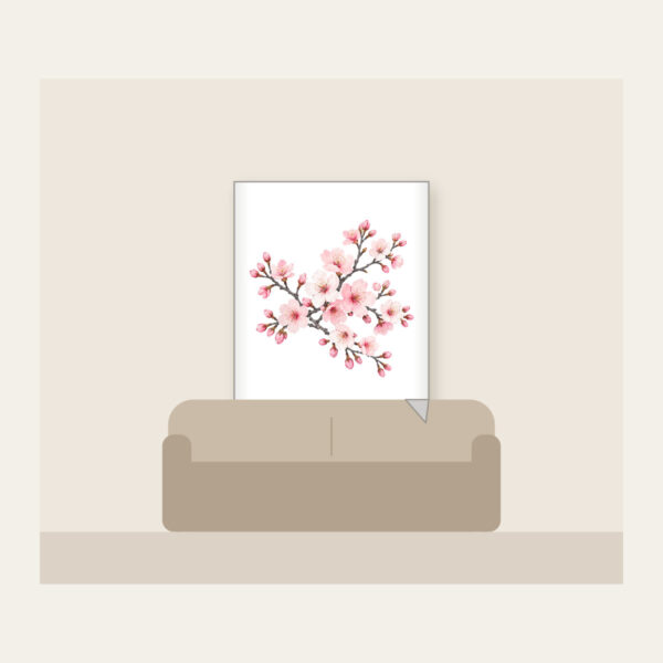 Product image Cherry Blossom Branches on Grey Fleece Blanket