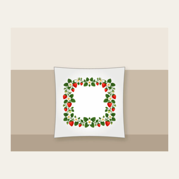 Product image Strawberry and Blossom Border Pillow