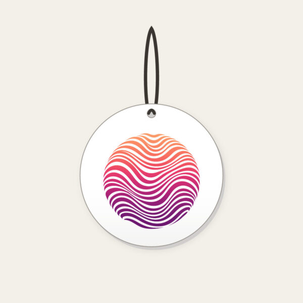 Product image Sunset Ripples from Coral to Plum Ceramic Ornament