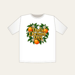 Dad's Orchard Day T-Shirt in white