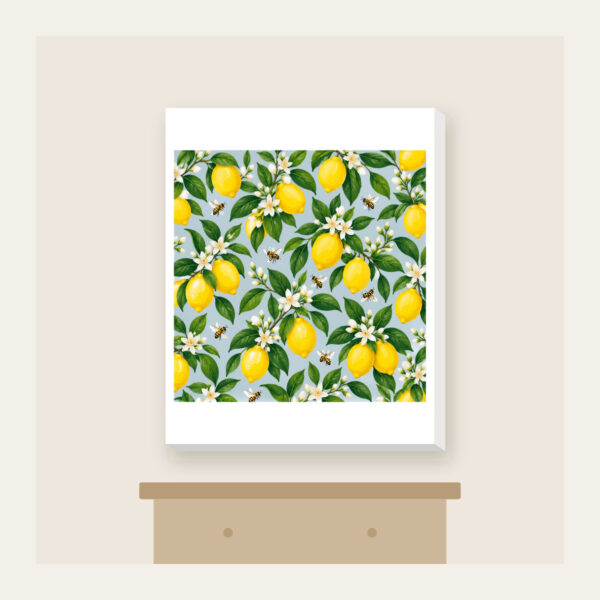 Product image Lemon and Bee Garden Repeat Canvas Print