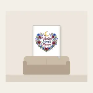 Valentine Moonlit Meadow Fleece Blanket in white
