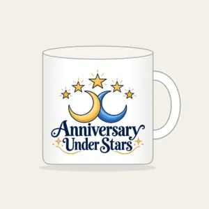 Anniversary Under Stars Mug in white