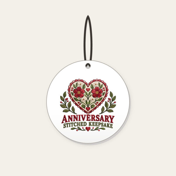 Product image Anniversary Stitched Keepsake Ceramic Ornament