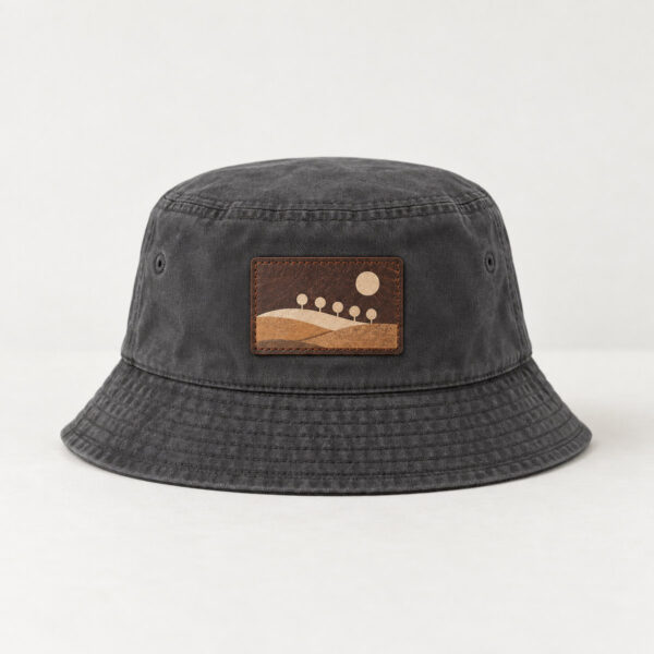 Product image Charcoal Hillside Leather Patch Bucket Hat