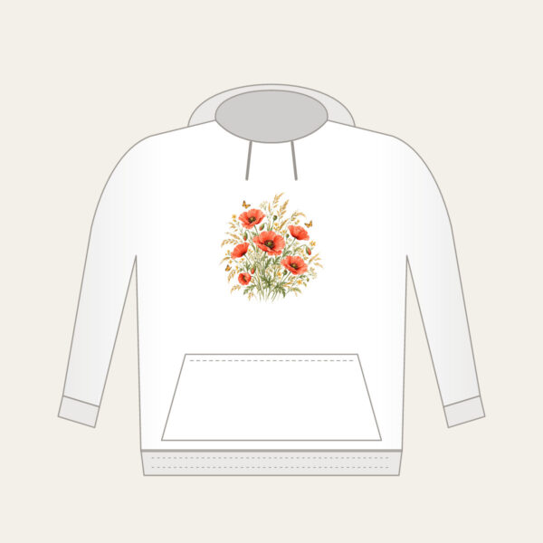 Product image Poppies, Grasses and Tiny Butterflies Hoodie