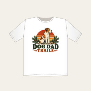 DOG DAD TRAILS T-Shirt in white