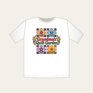Grandma's Quilt Garden T-Shirt in white