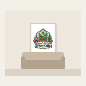 Mom's Little Greenhouse Fleece Blanket in white