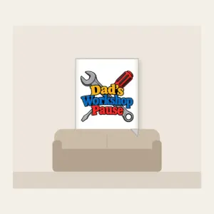 Dad's Workshop Pause Fleece Blanket in white