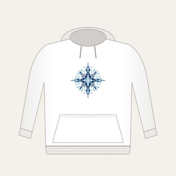 Product image Frosted Crystal Lines in Ice Blue Hoodie