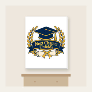 Next Chapter Unfolds Canvas Print in white