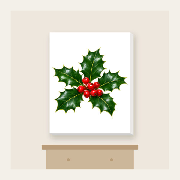 Product image Holly Sprig with Red Berries Canvas Print