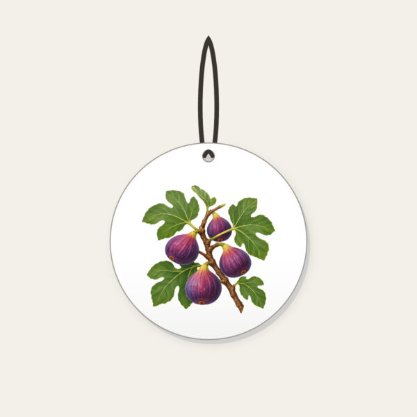 Product image Fig Branch with Plump Purple Figs Ceramic Ornament