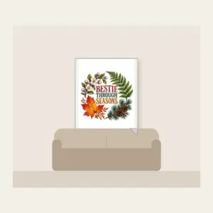 BESTIE THROUGH SEASONS Fleece Blanket in white