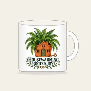 HOUSEWARMING ROOTED JOY Mug in white