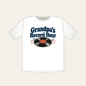 Grandpa's Record Hour T-Shirt in white