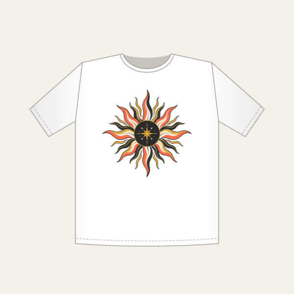 Product image Sunburst Lines on Charcoal with a Small Star T-Shirt