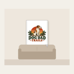 DOG DAD TRAILS Fleece Blanket in white