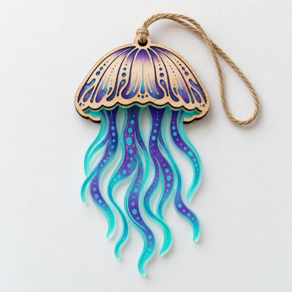 Product image Glow Jellyfish Wood Ornament