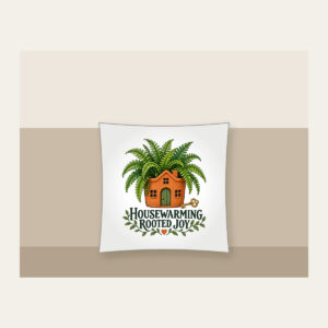 HOUSEWARMING ROOTED JOY Pillow in white