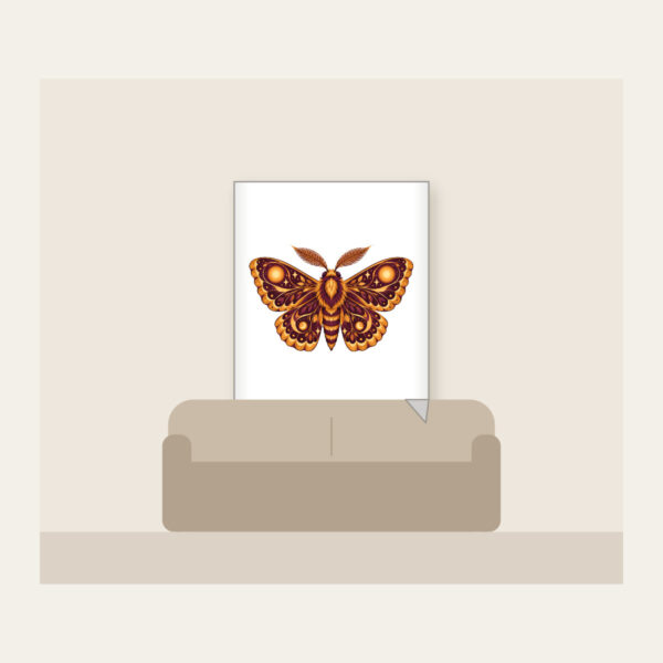 Product image Glowing Amber Moth Fleece Blanket