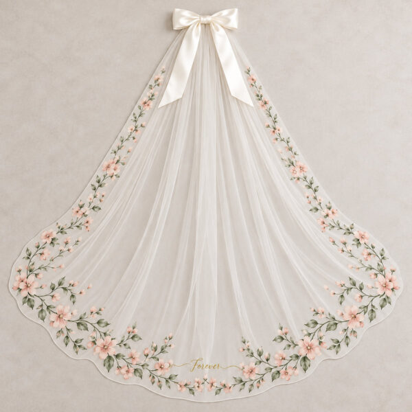 Product image Ribbon Garden Satin Bow Veil