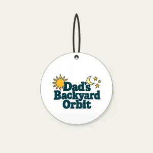 Dad's Backyard Orbit Ceramic Ornament in white