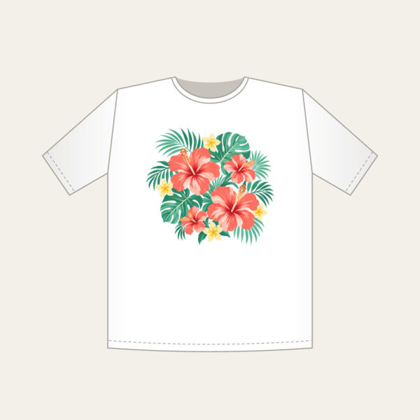Product image Coral Hibiscus Palm Sorbet Pattern T-Shirt