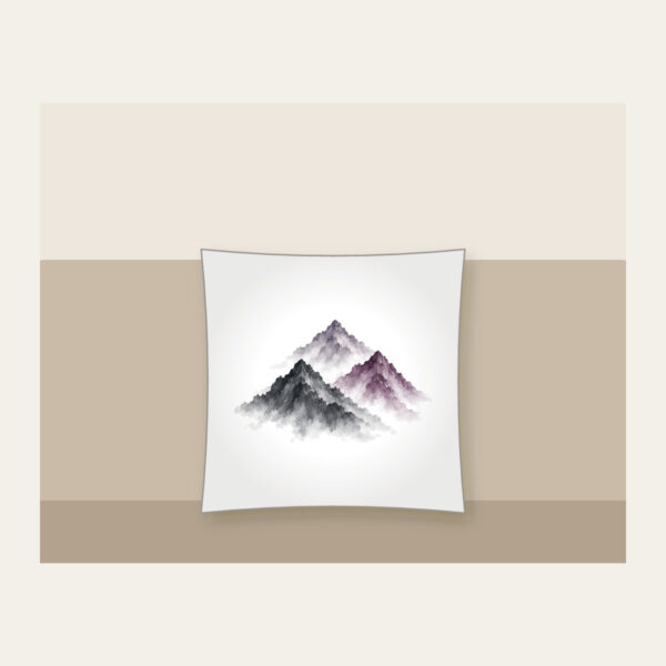 Product image Three Overlapping Mountain Peaks Pillow