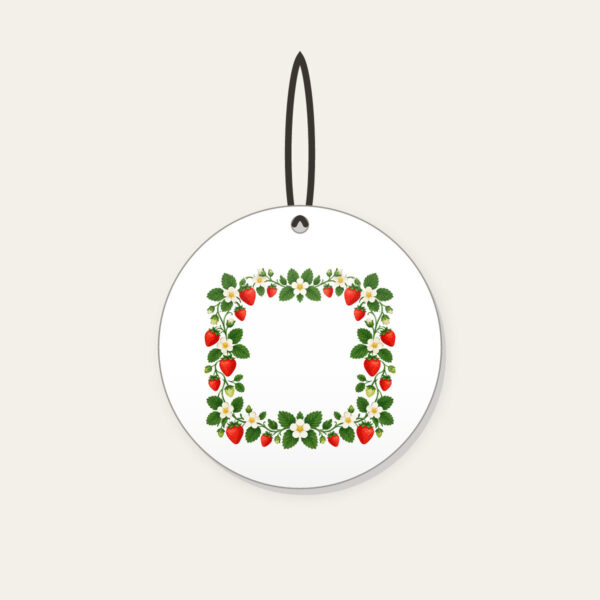 Product image Strawberry and Blossom Border Ceramic Ornament